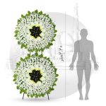 تاج گل خیریه مصنوعی دو طبقه دایره 1