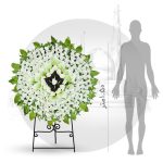 تاج گل خیریه مصنوعی یک طبقه گرد 2