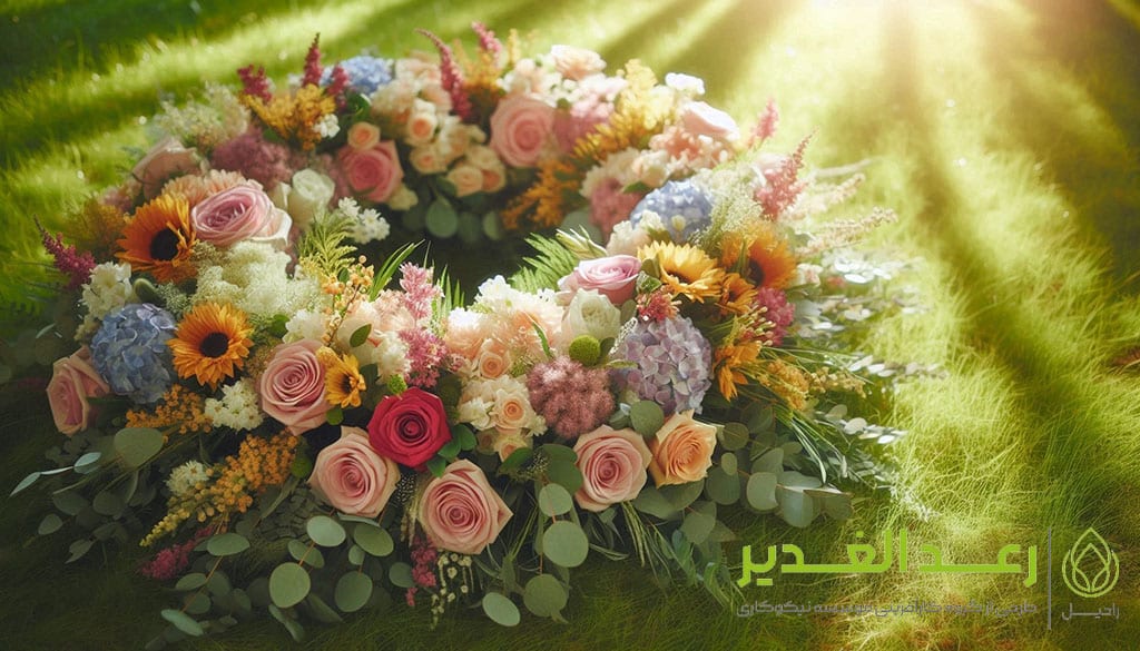 فروش انواع تاج گل ترحیم دست دوم- موسسه نیکوکاری رعد الغدیر