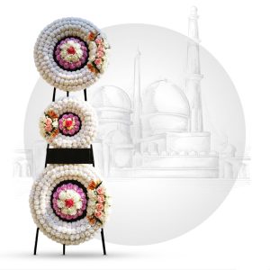 تاج گل خیریه 3 طبقه دایره متوسط