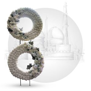 تاج گل خیریه مصنوعی دو طبقه درباریVIP