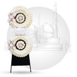 تاج گل مصنوعی 2 طبقه دایره متوسط