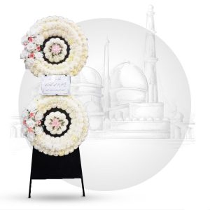 تاج گل مصنوعی 2 طبقه دایره متوسط