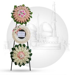 تاج گل مصنوعی 3 طبقه کوچک